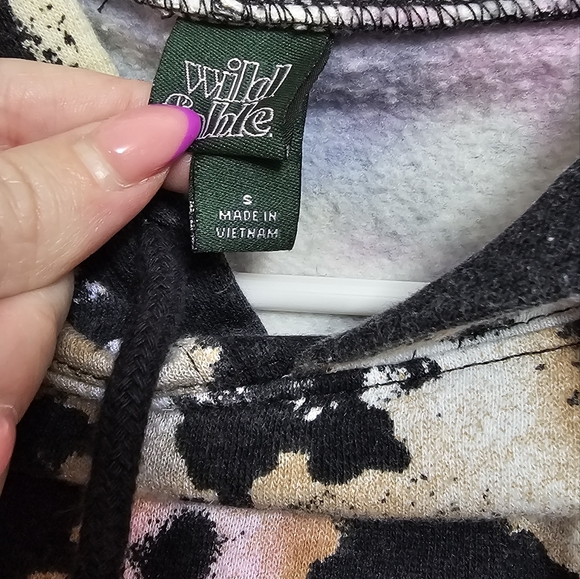 Wild Fable‎ Small Tie Dye Cropped Hoodie Sweatshirt - Picture 3 of 5